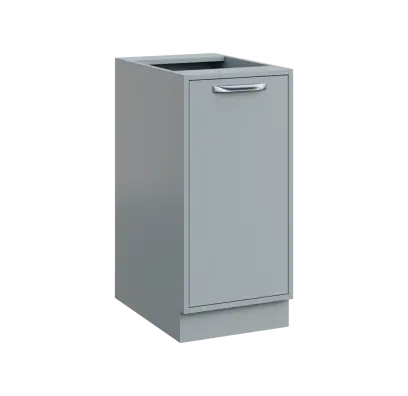 QS - 4D spodní skříňka, 1-dveřová, pravá, 900x400x600, šedá